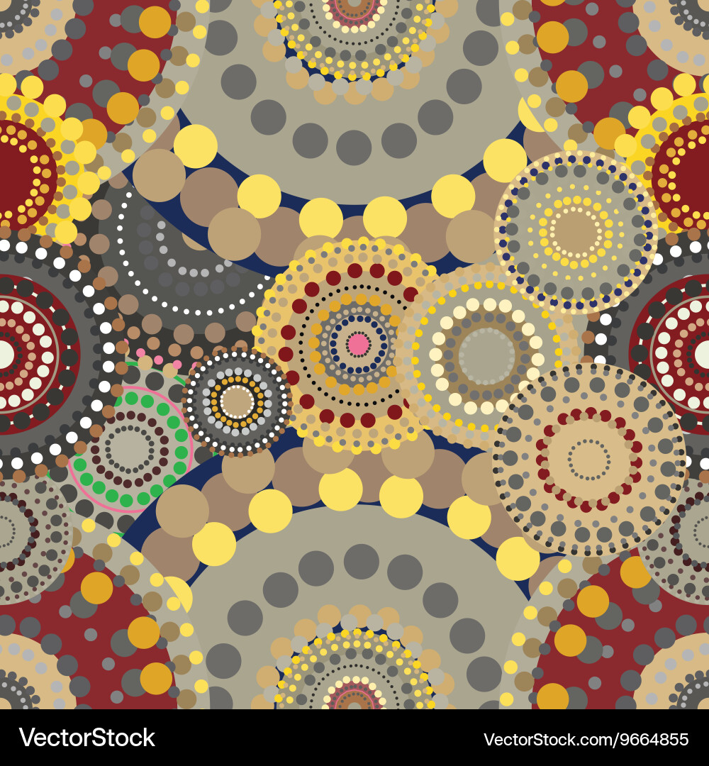 Seamless retro pattern with vivid colorful painted Vector Image