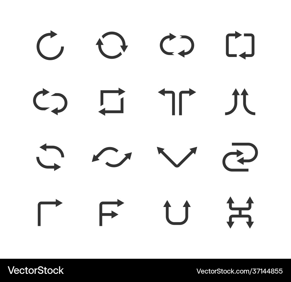 Set arrows and pointers on a white background vector image