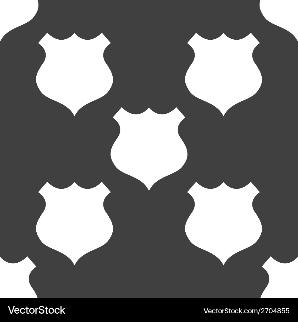 Shield web icon flat design seamless gray pattern Vector Image