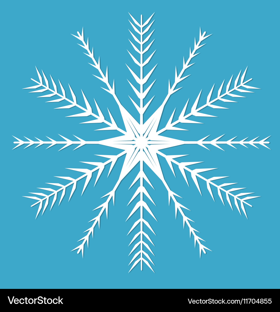 Snowflake icon flat style design elements Vector Image