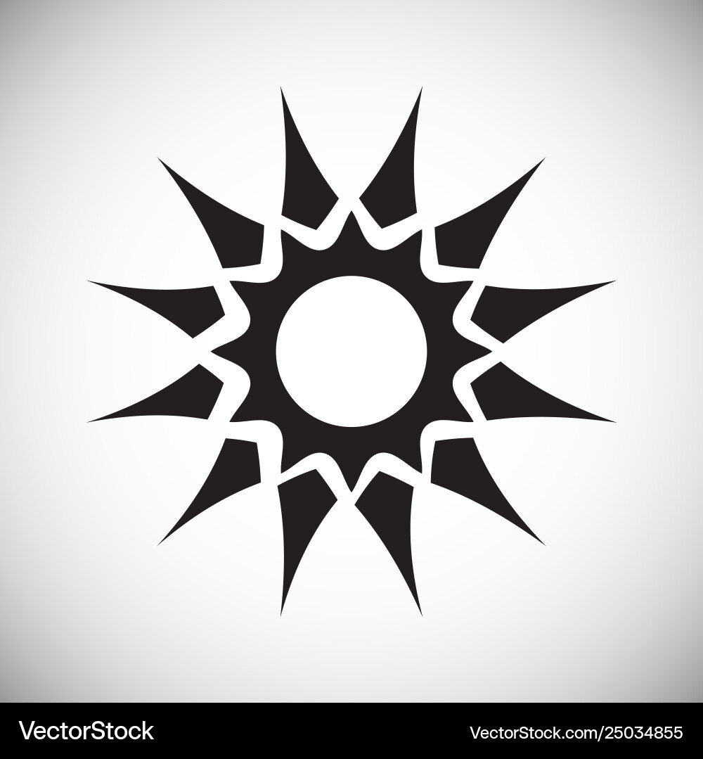 Sun icon on background for graphic and web design Vector Image