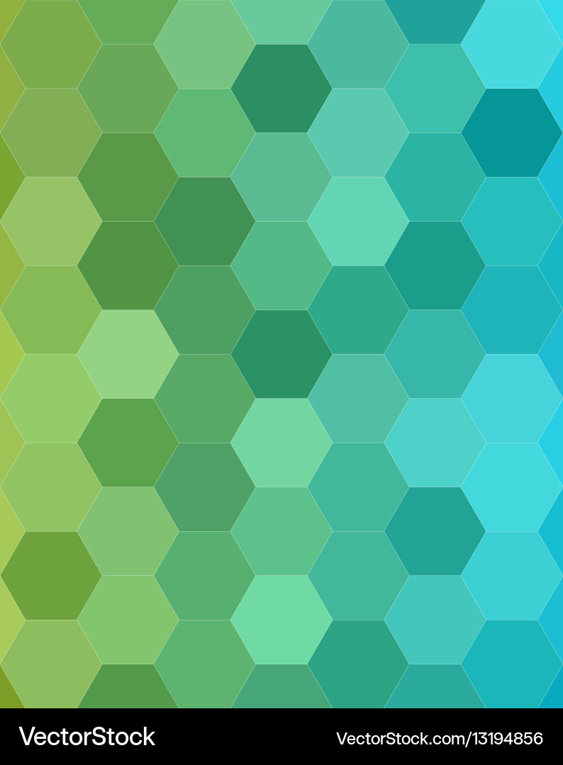 Abstract hexagonal tile mosaic background design vector image