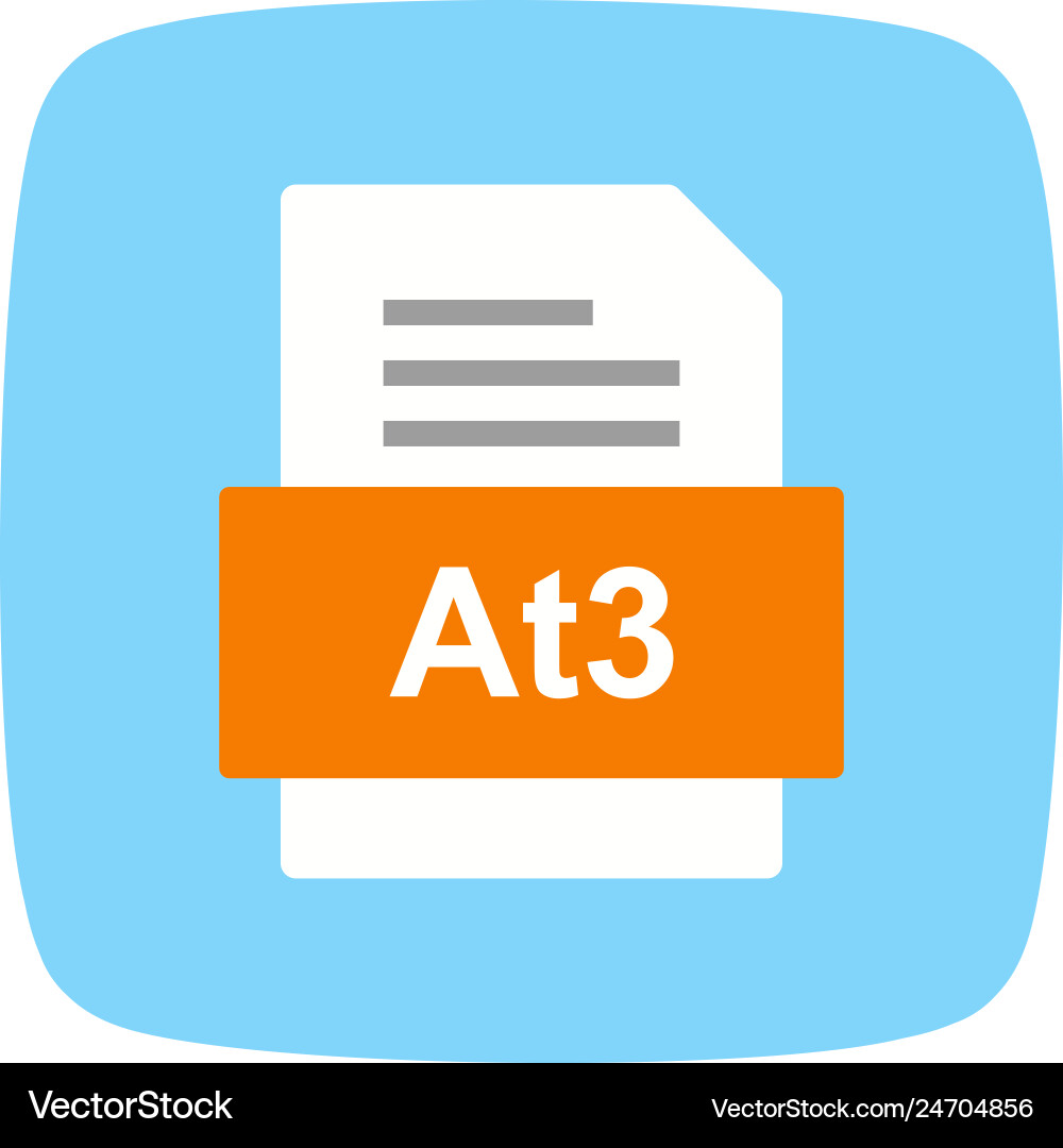At3 file document icon vector image