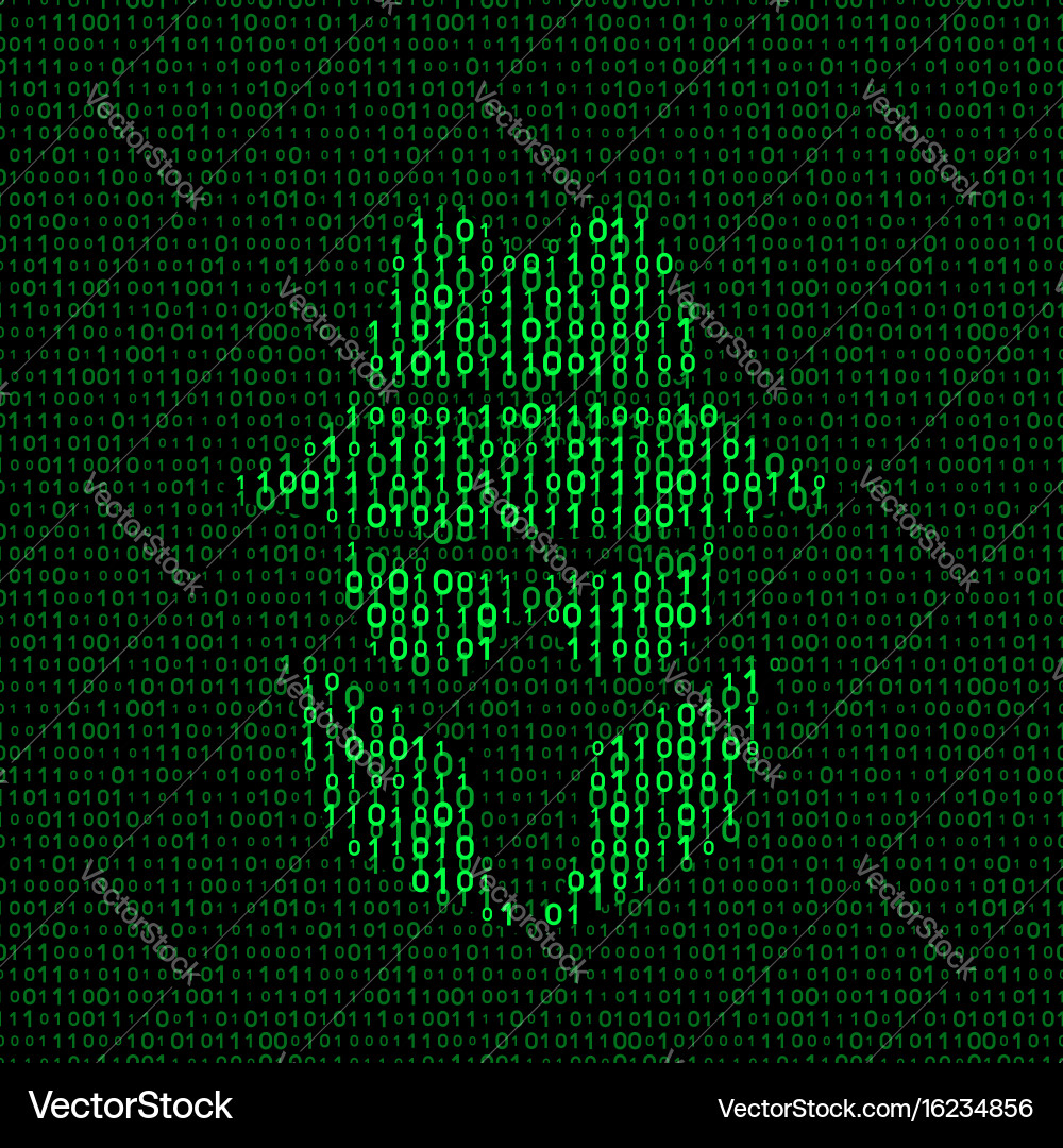 Cyber Spy Icon - Binary Code vector image