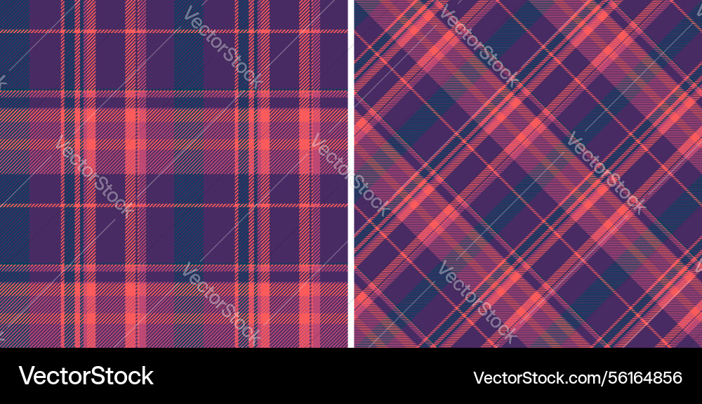 Fabric textile of pattern seamless check vector image