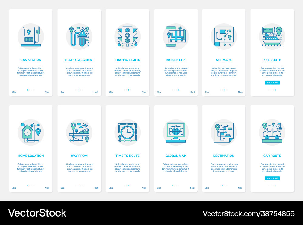 Gps map navigation for car transport ux ui Gps map navigation for car transport ux ui vector image