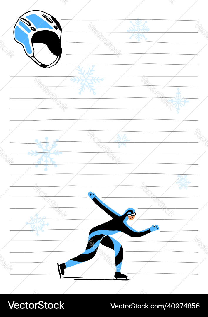 Layout a6 notepad sheet template with uneven line Layout a6 notepad sheet template with uneven line vector image