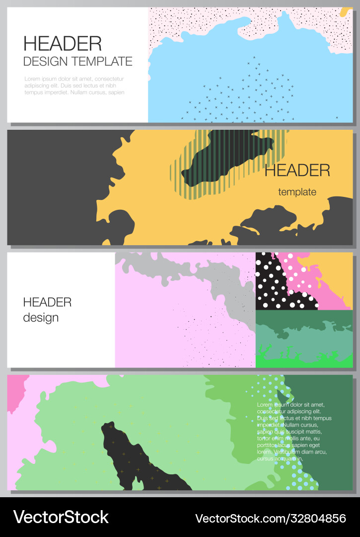Layout headers banner design templates Layout headers banner design templates vector image