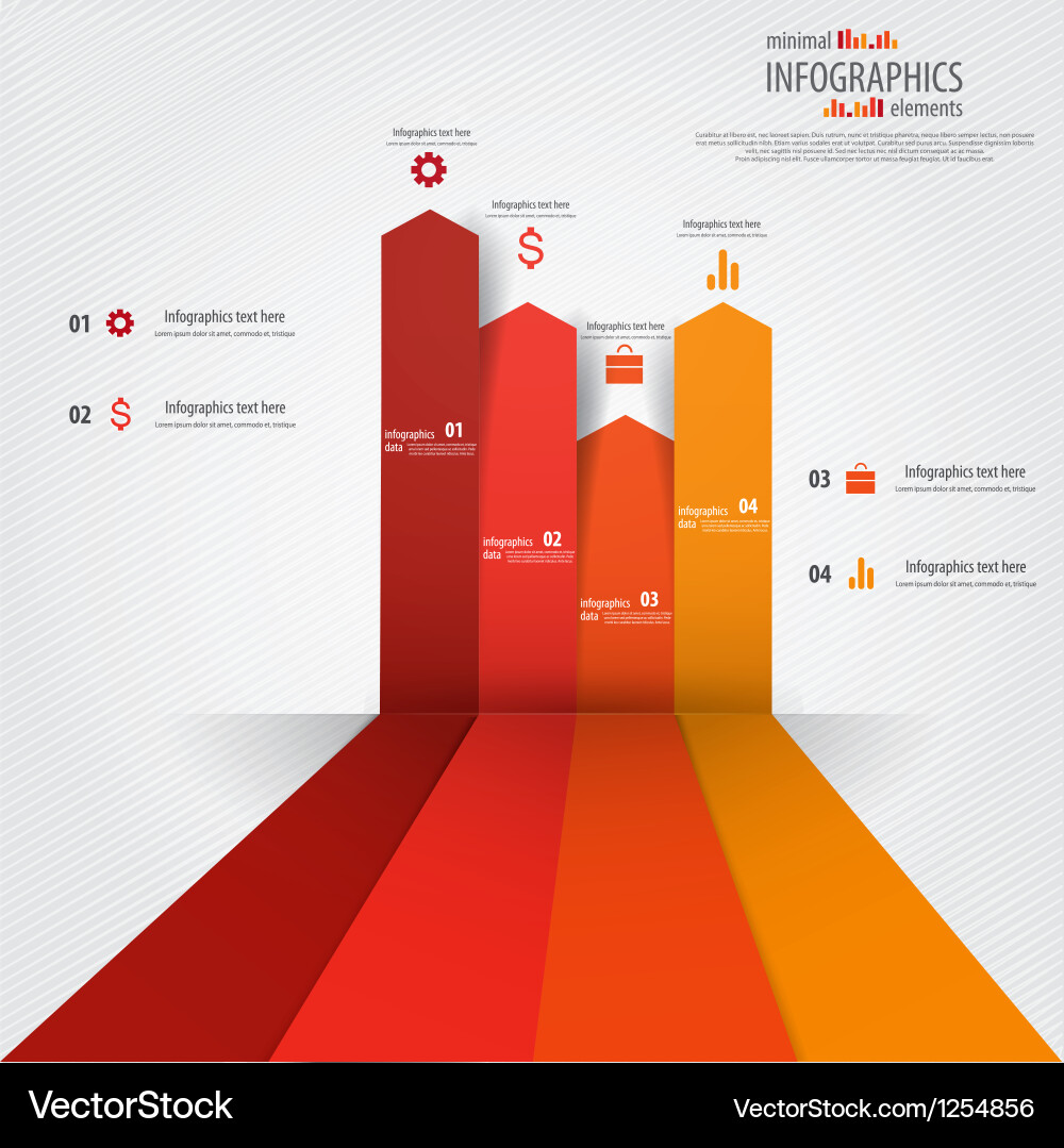 Minimal Infographics Design Elements Royalty Free Vector