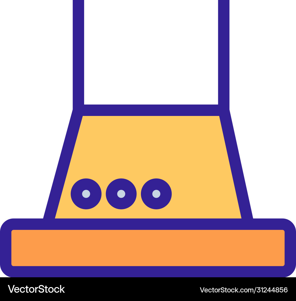 Range hood with panel functions icon Range hood with panel functions icon vector image