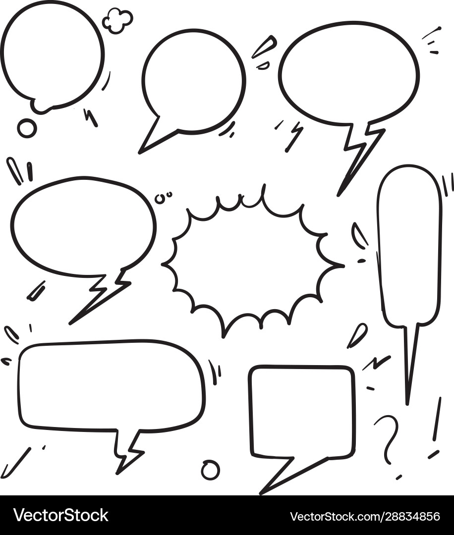 Retro Speech Bubbles - Vintage Comic vector image