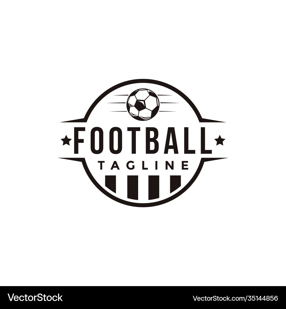 Vintage Fußball Bader Emblem Vektorbild