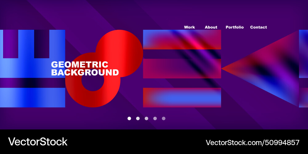 A geometric background with red circle A geometric background with red circle vector image