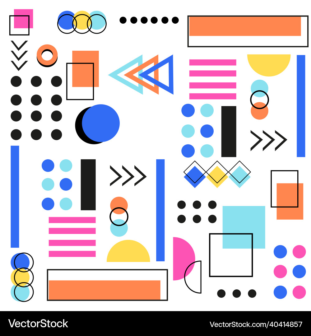 Abstract background with different geometric vector image