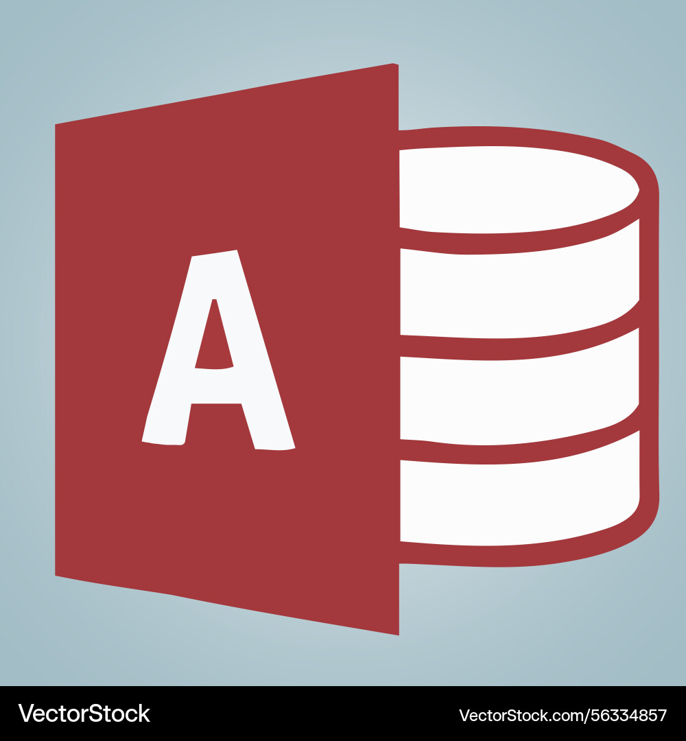 Access icon set microsoft office app design Vector Image