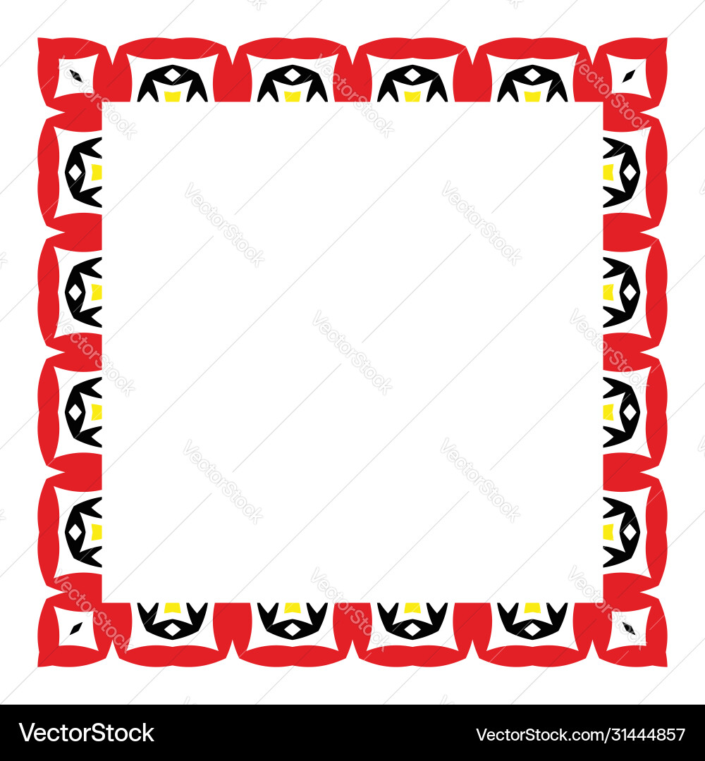 Colored frame blank background design in red Vector Image