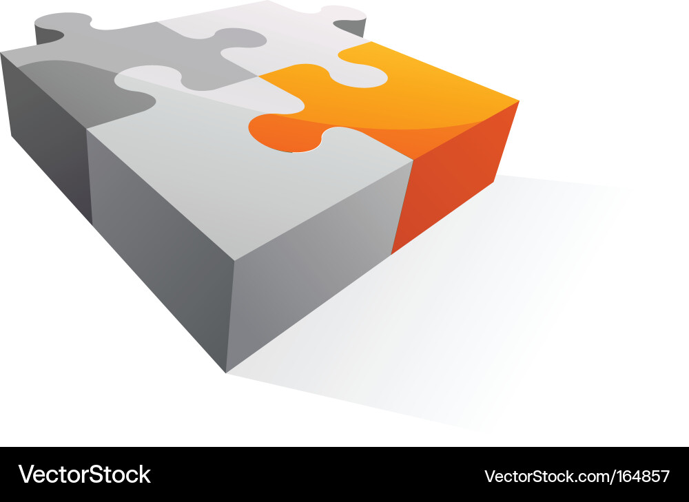 Colorful Puzzle Icon vector image
