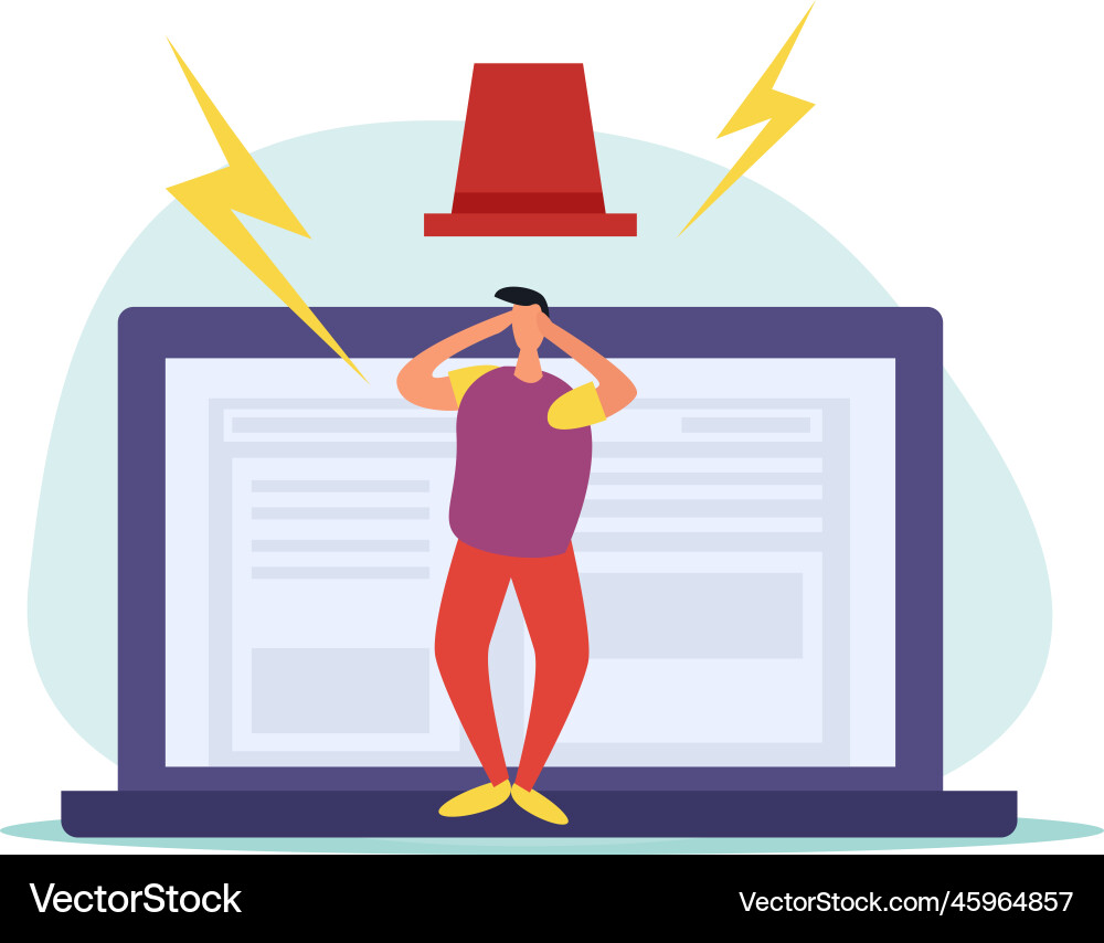 Deadline laptop icons composition Deadline laptop icons composition vector image
