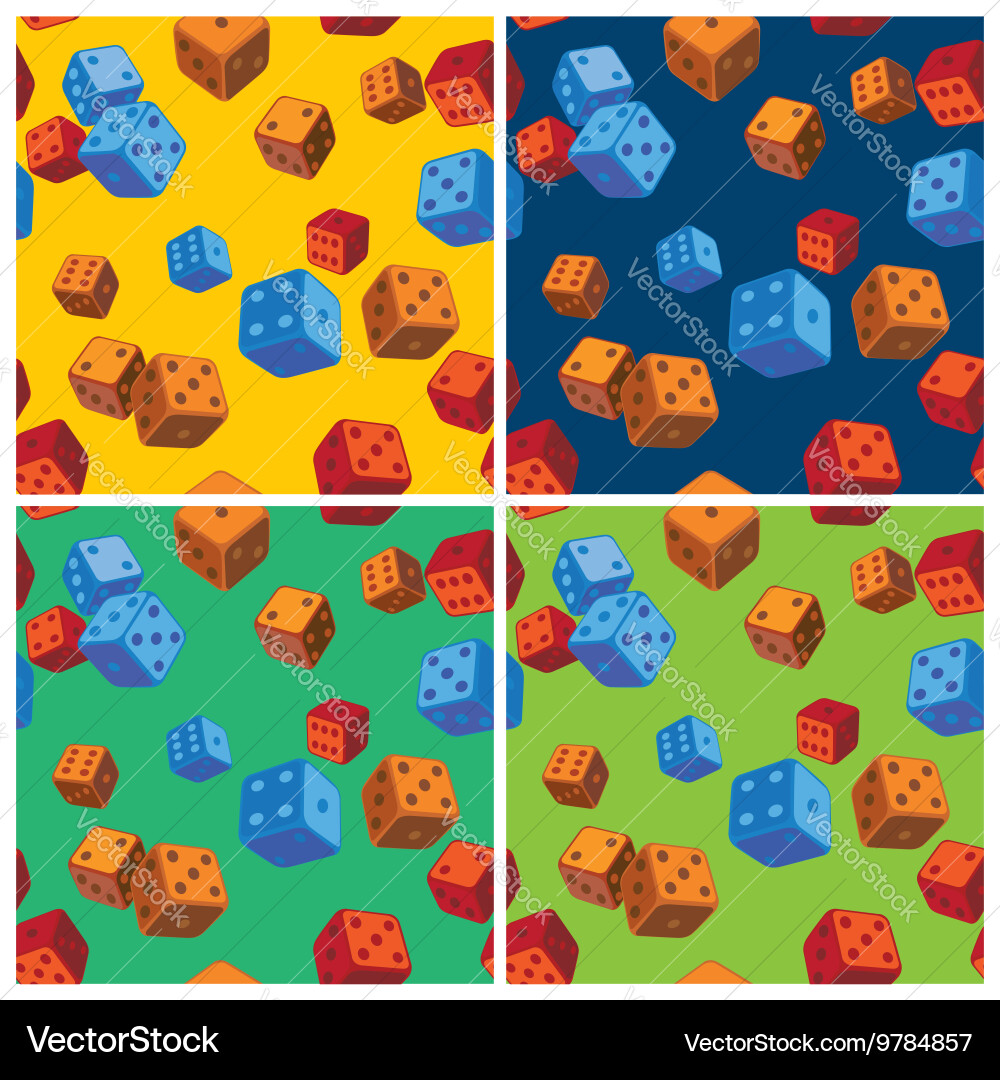 Dice patterns vector image