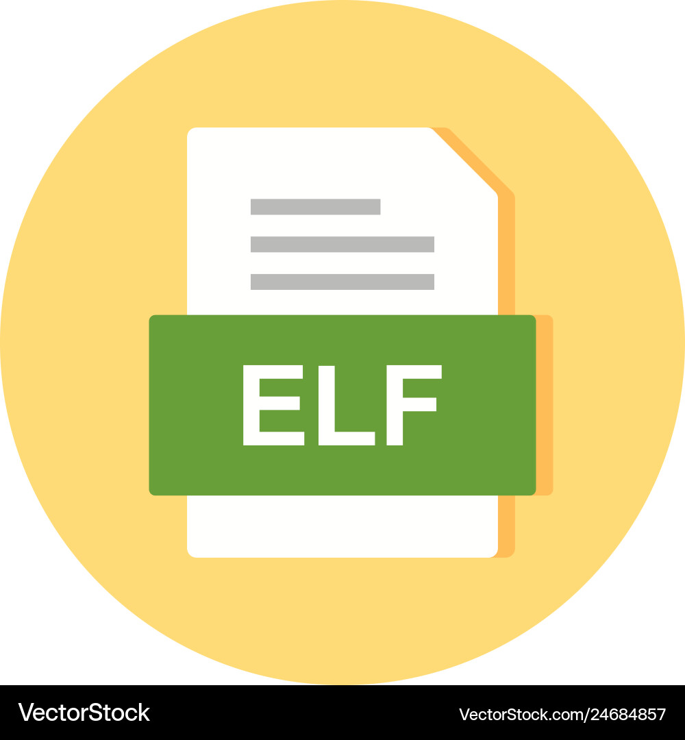 Elf file document icon Vector Image