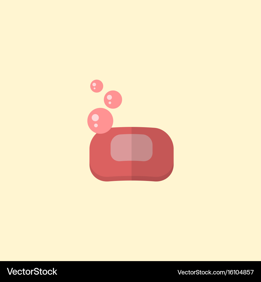 Flat icon soap element Vector Image