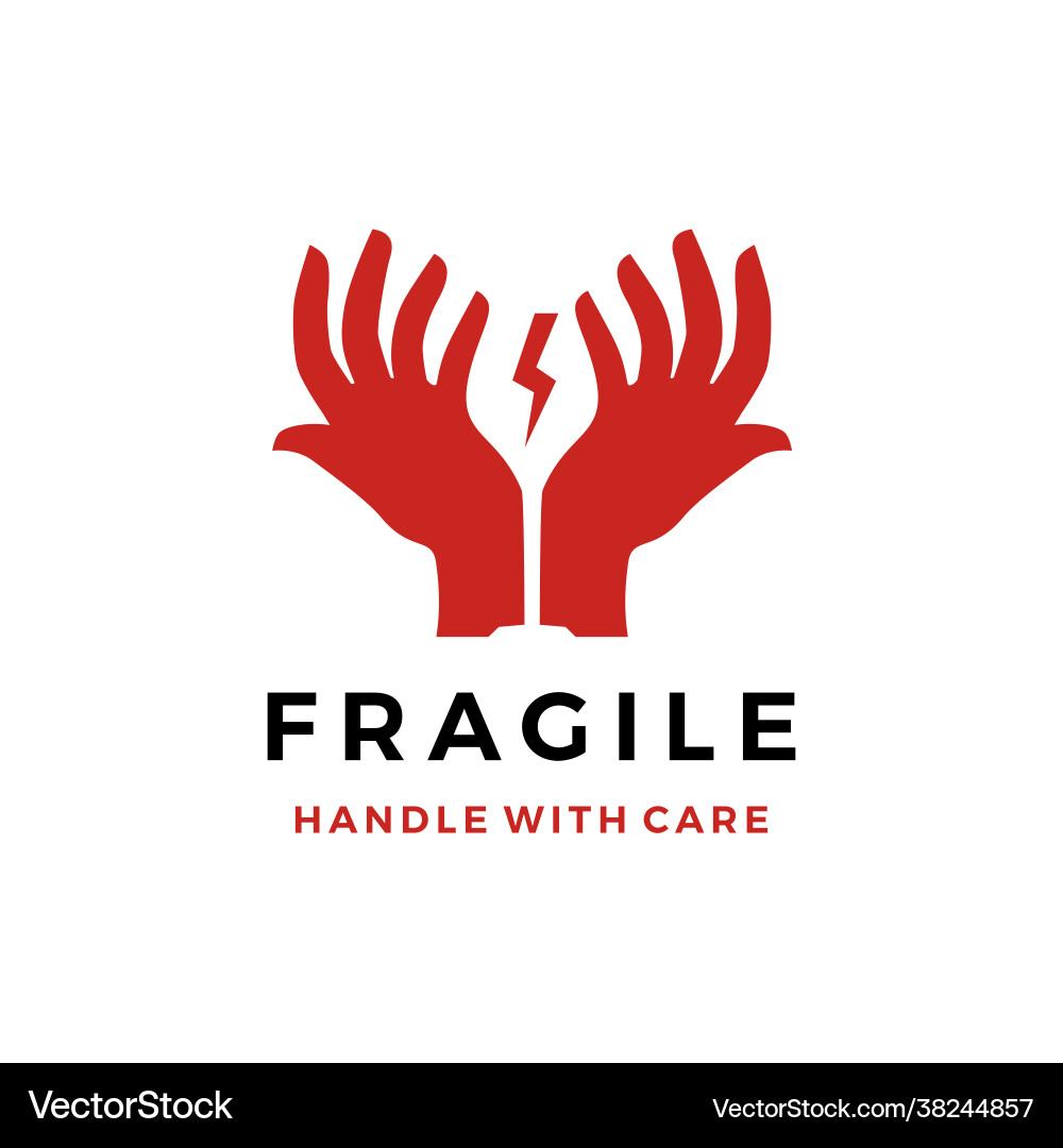Fragile Handle with Care Icon Vector Image