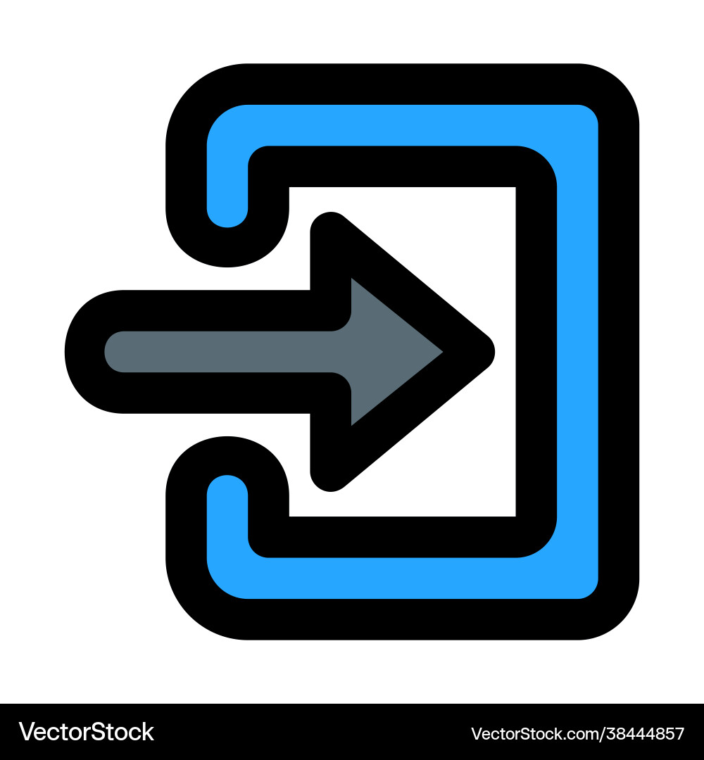 Log in icon filled line style for any projects Log in icon filled line style for any projects vector image