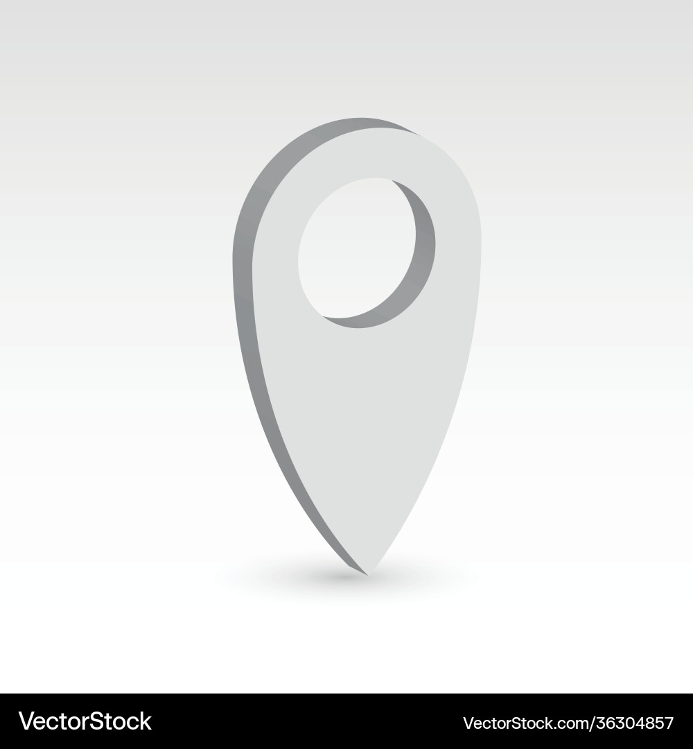 Map pointer - 3d object vector image