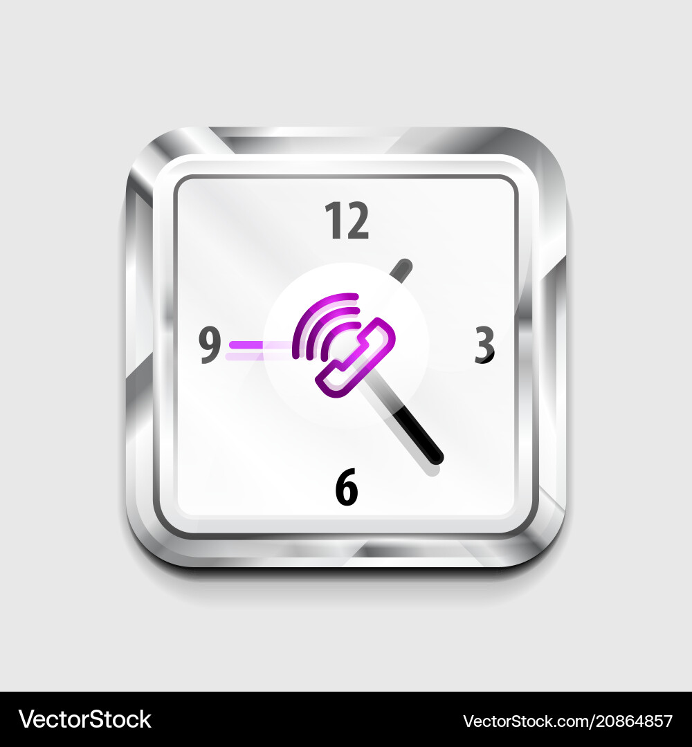 Phone button call support idea vector image