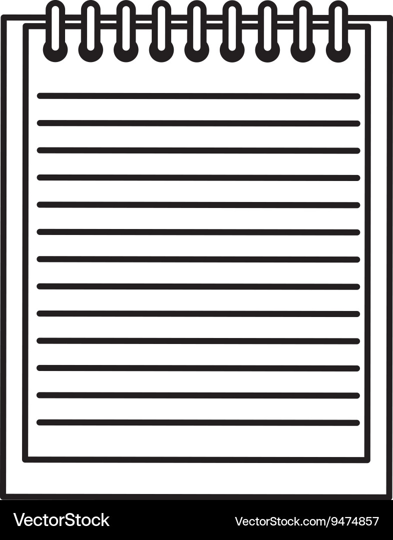 Piece of paper icon notebook design vector image