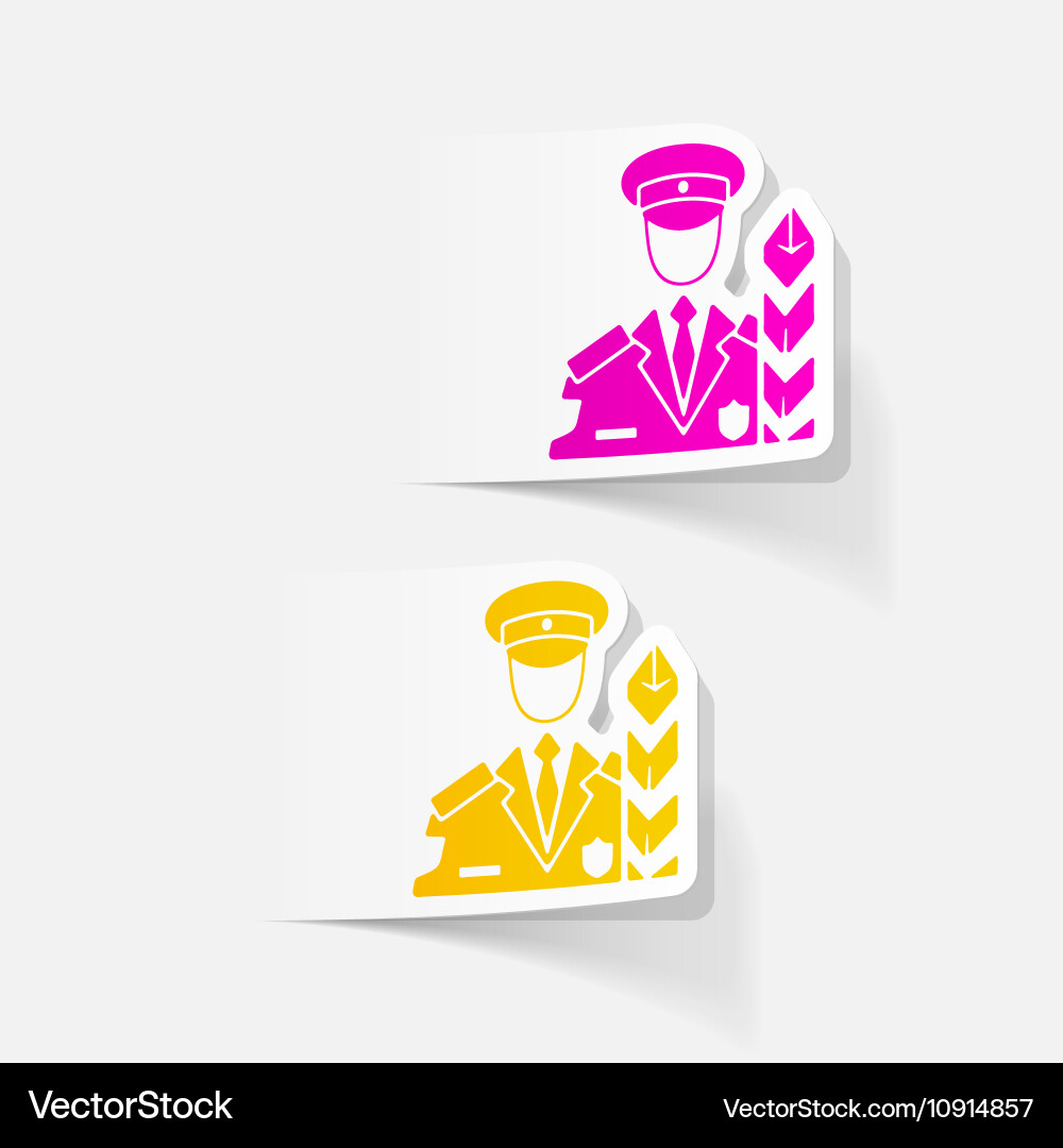 Realistic design element customs inspector Vector Image