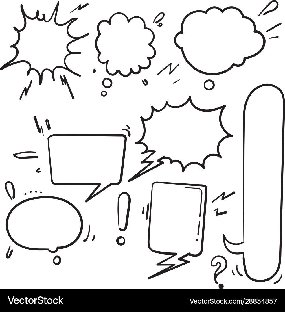 Retro Speech Bubbles - Vintage Style Vector Image