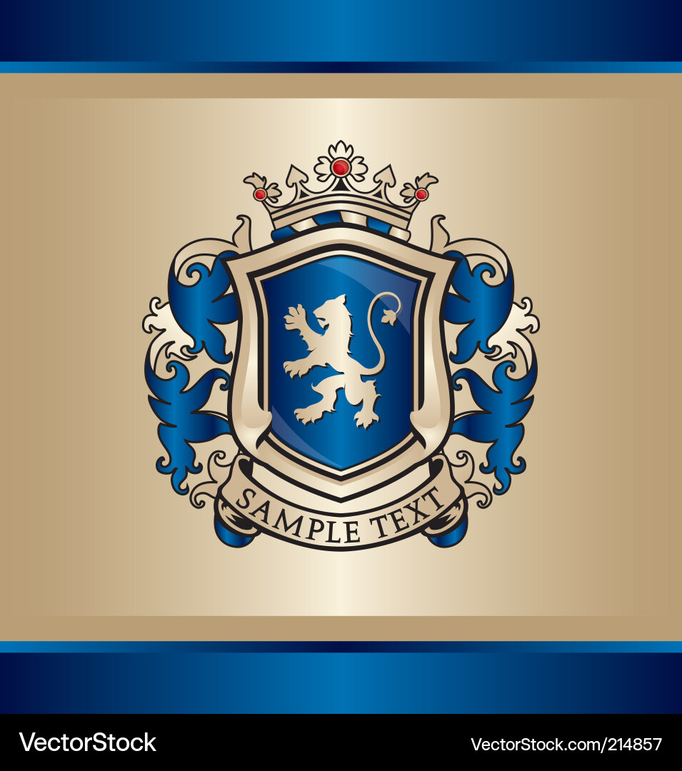 Royal Heraldic Shield Vector Image