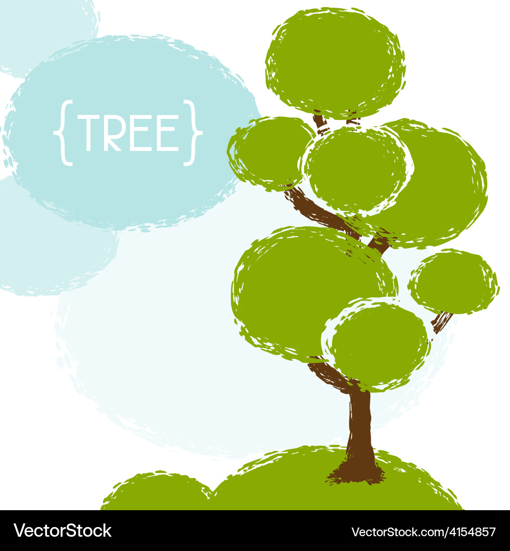 Rustic Tree Background Vector Image