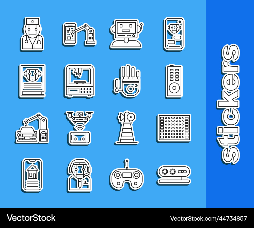 Set line 3d scanning system printed circuit board Set line 3d scanning system printed circuit board Vector Image
