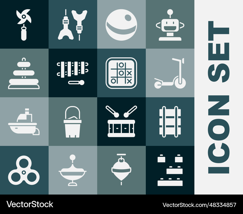 Set toy building block bricks railway roller Set toy building block bricks railway roller vector image