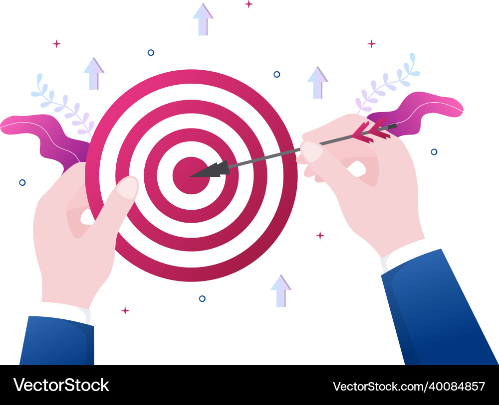 Startup target of business development process Vector Image