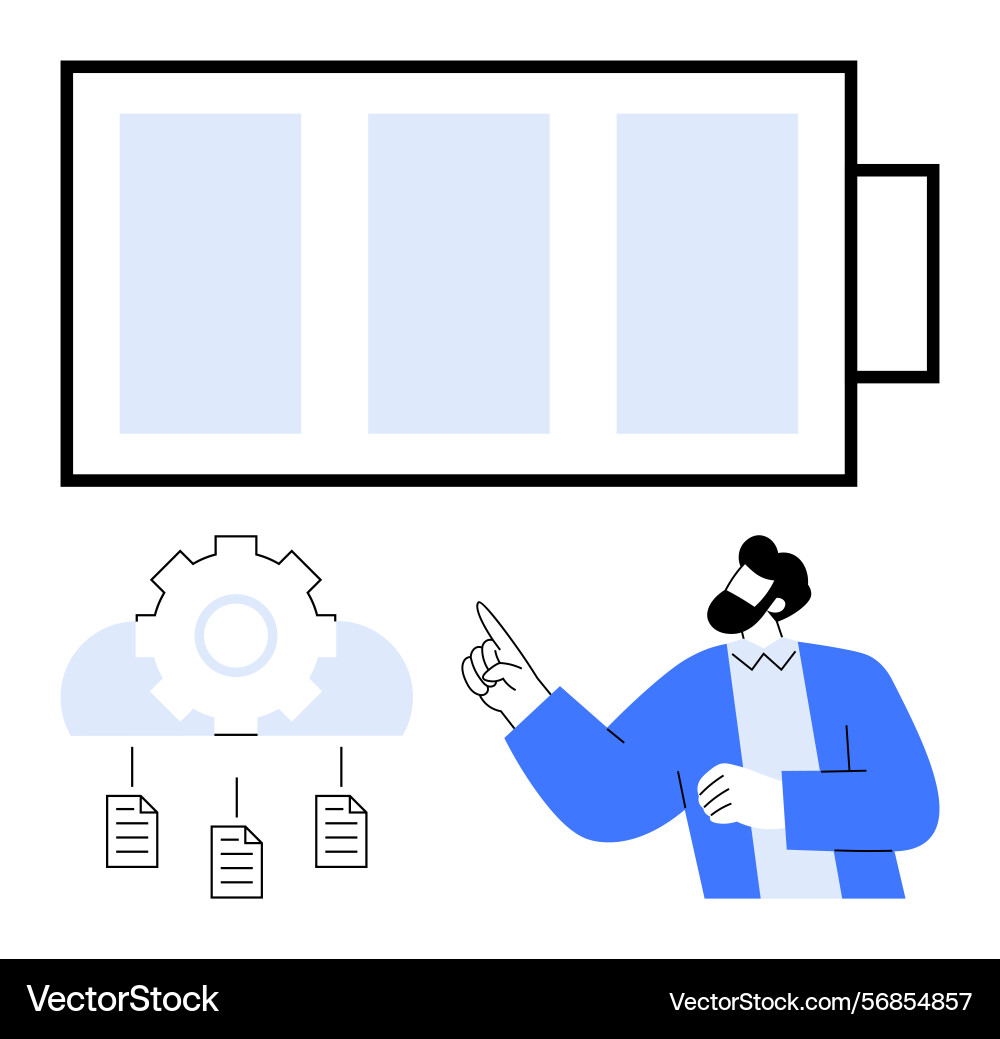Technology optimization process with battery vector image