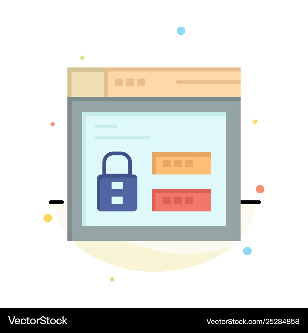 Browser-Websperre Code abstrakte flache Farbe Symbol Browser-Websperre Code abstrakte flache Farbe Symbol vektorbild