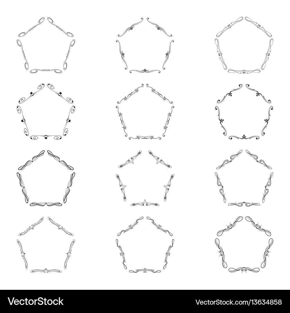 Bunch of simple and elegant monogram design Bunch of simple and elegant monogram design vector image