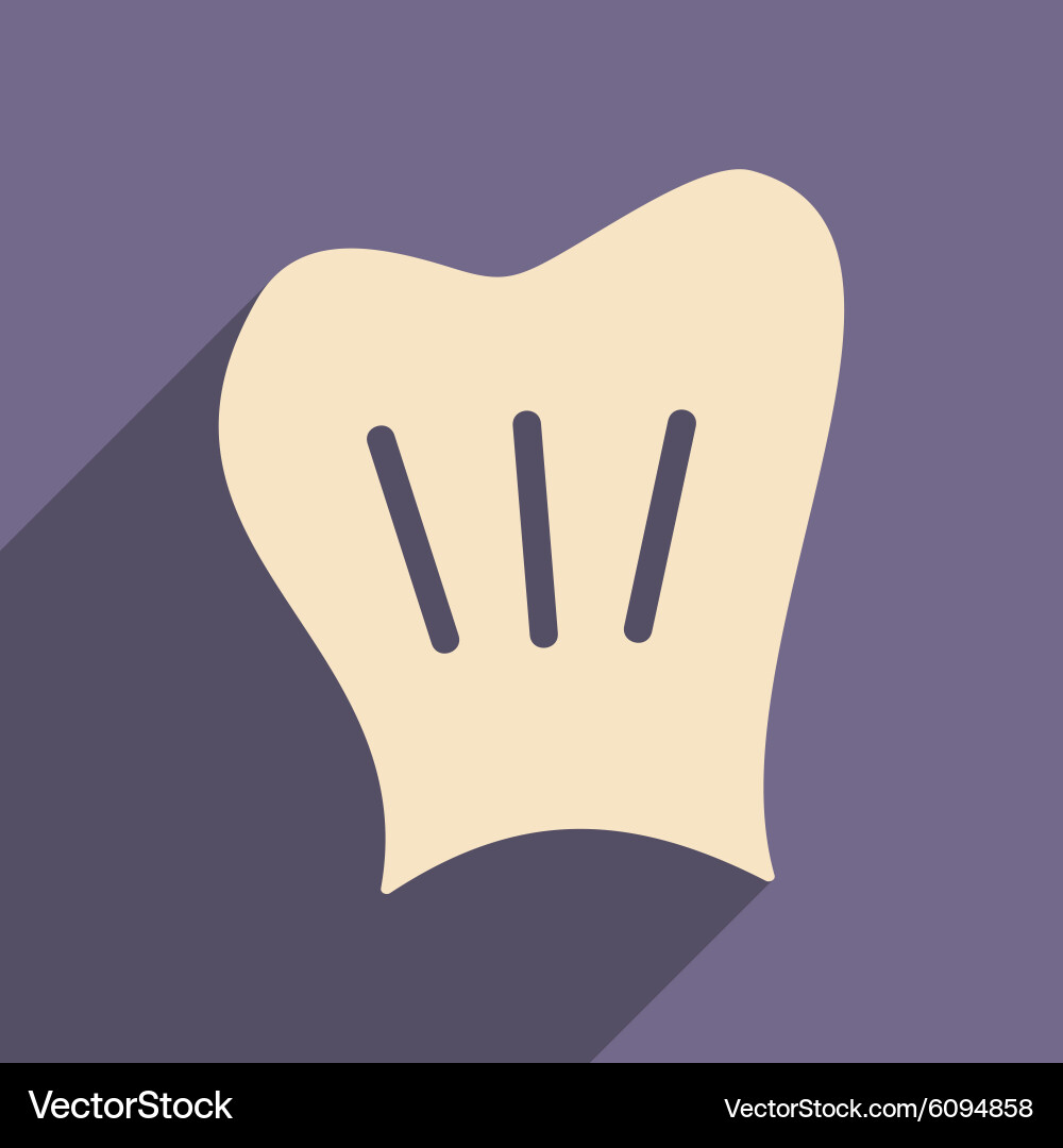 Flat with shadow icon and mobile application chef vector image