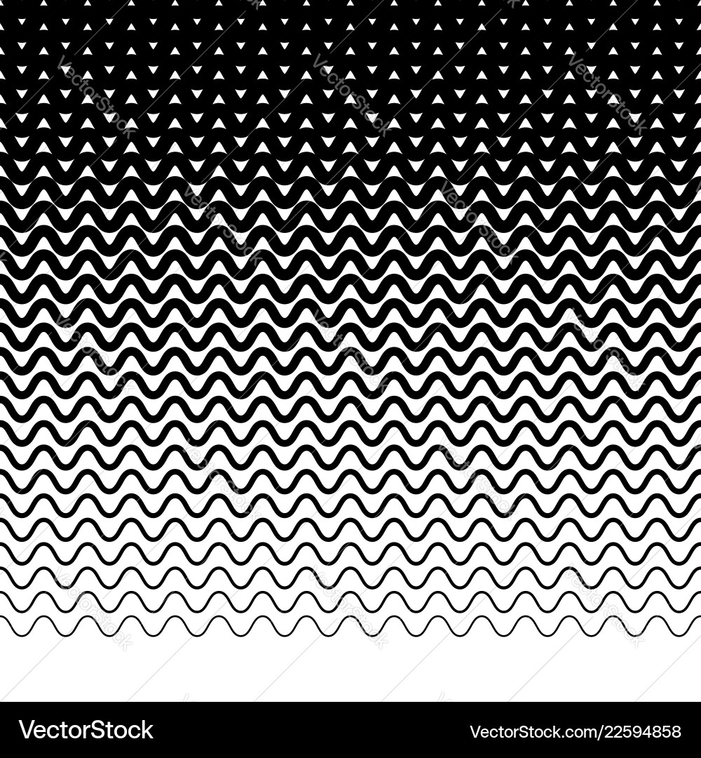Parallel wavy-zigzag horizontal lines Vector Image
