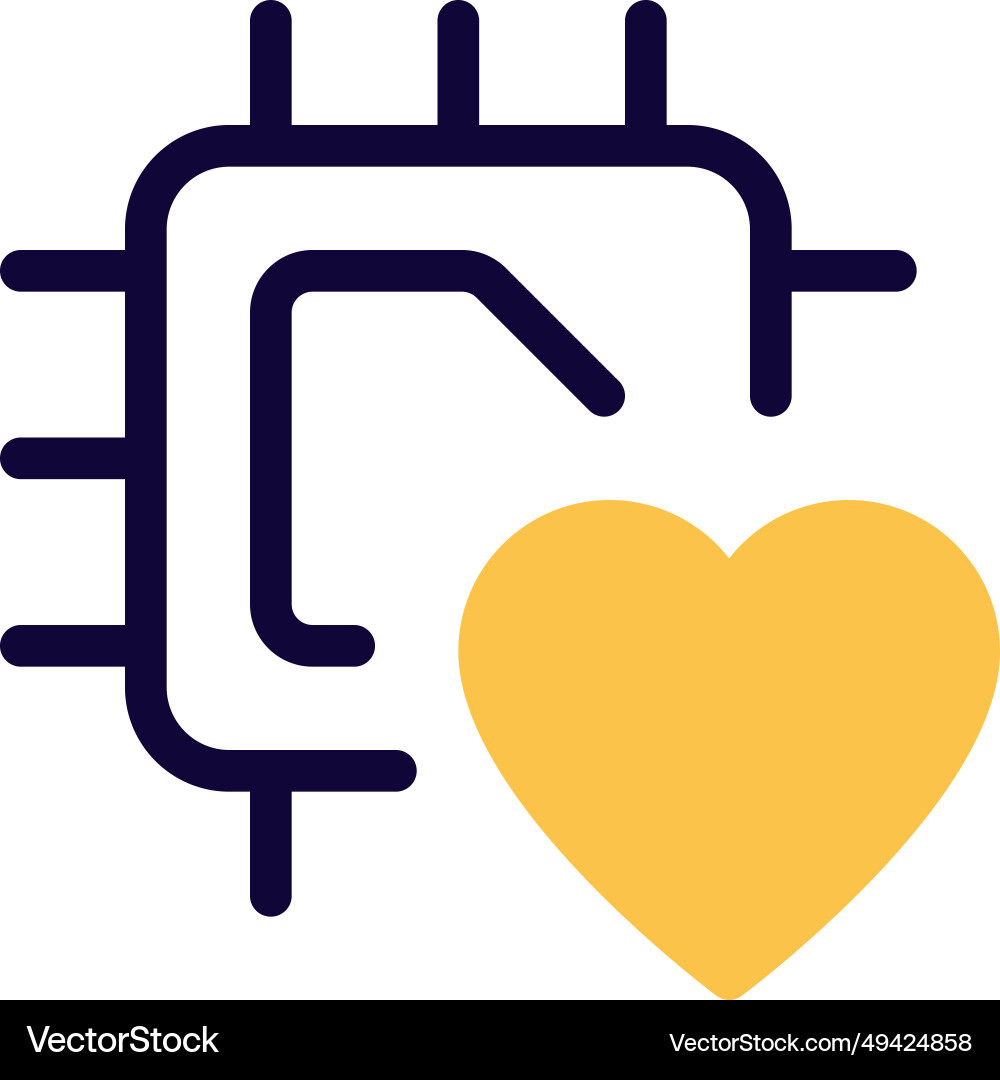 Popular microchip with extensive usage vector image