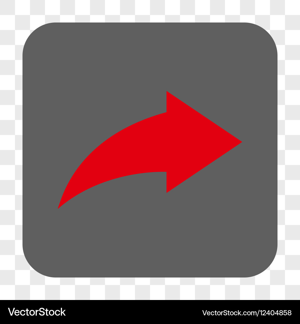 Redo rounded square button vector image
