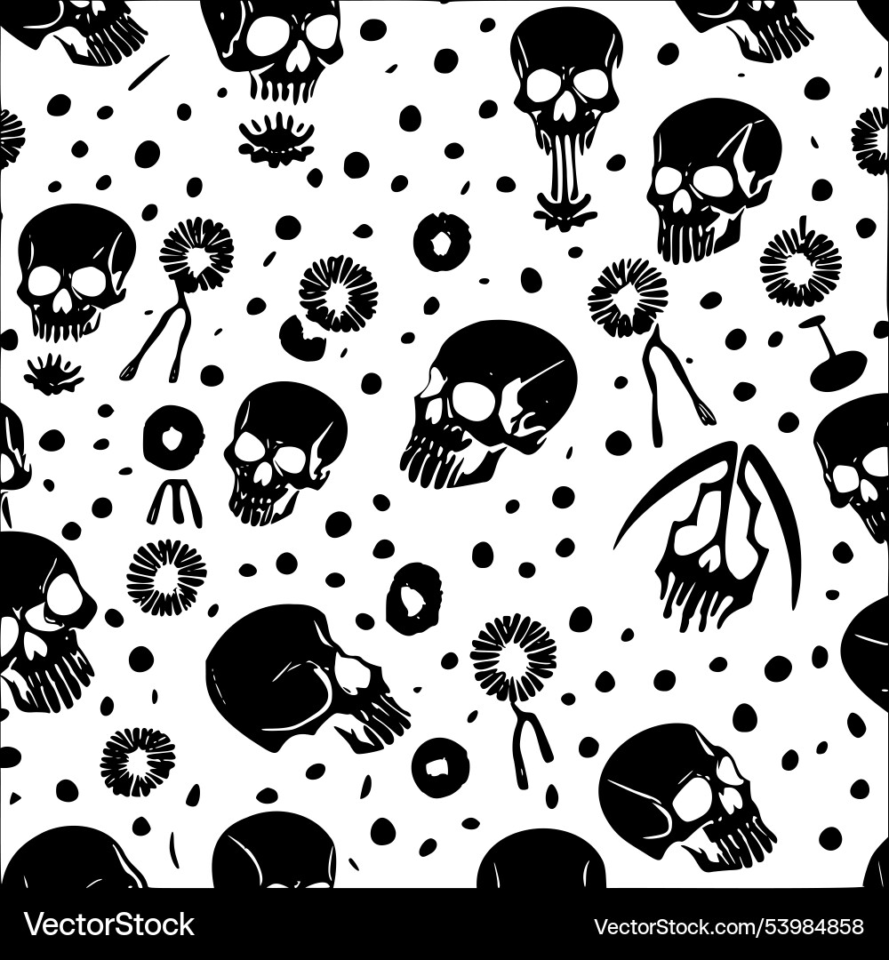 Skeletons abstract pattern seamless Vector Image