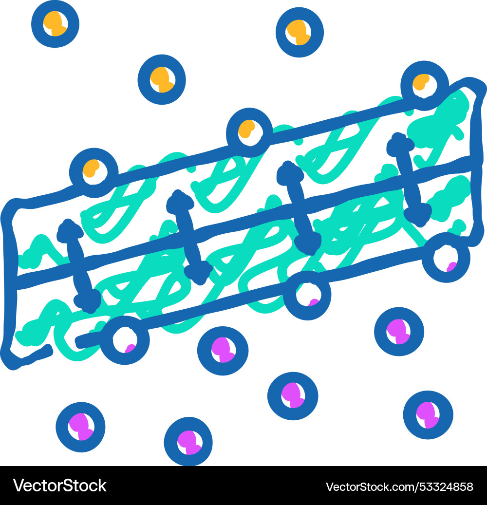 Support machine svm algorithm icon doodle Support machine svm algorithm icon doodle vector image