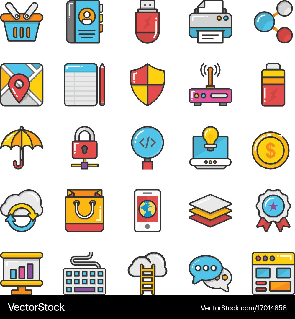 Web design and development icons 3 vector image