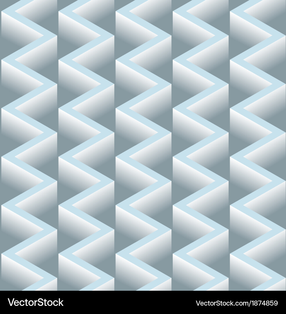 3d zig zag seamless pattern background vector image