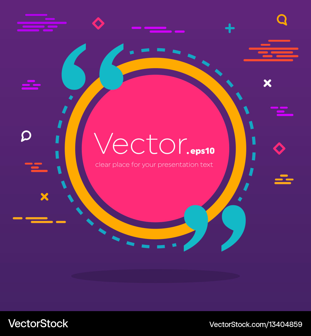 Abstract concept empty speech square quote Vector Image