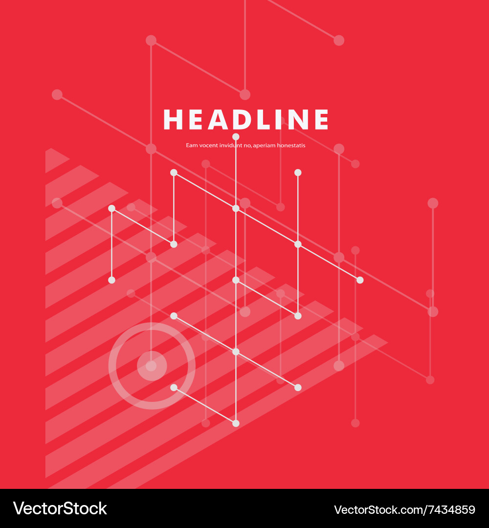Abstract line and triangular design vector image